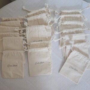 Lot Of 20 Jewelry Cloth Bags Drawstring 3" x 4"